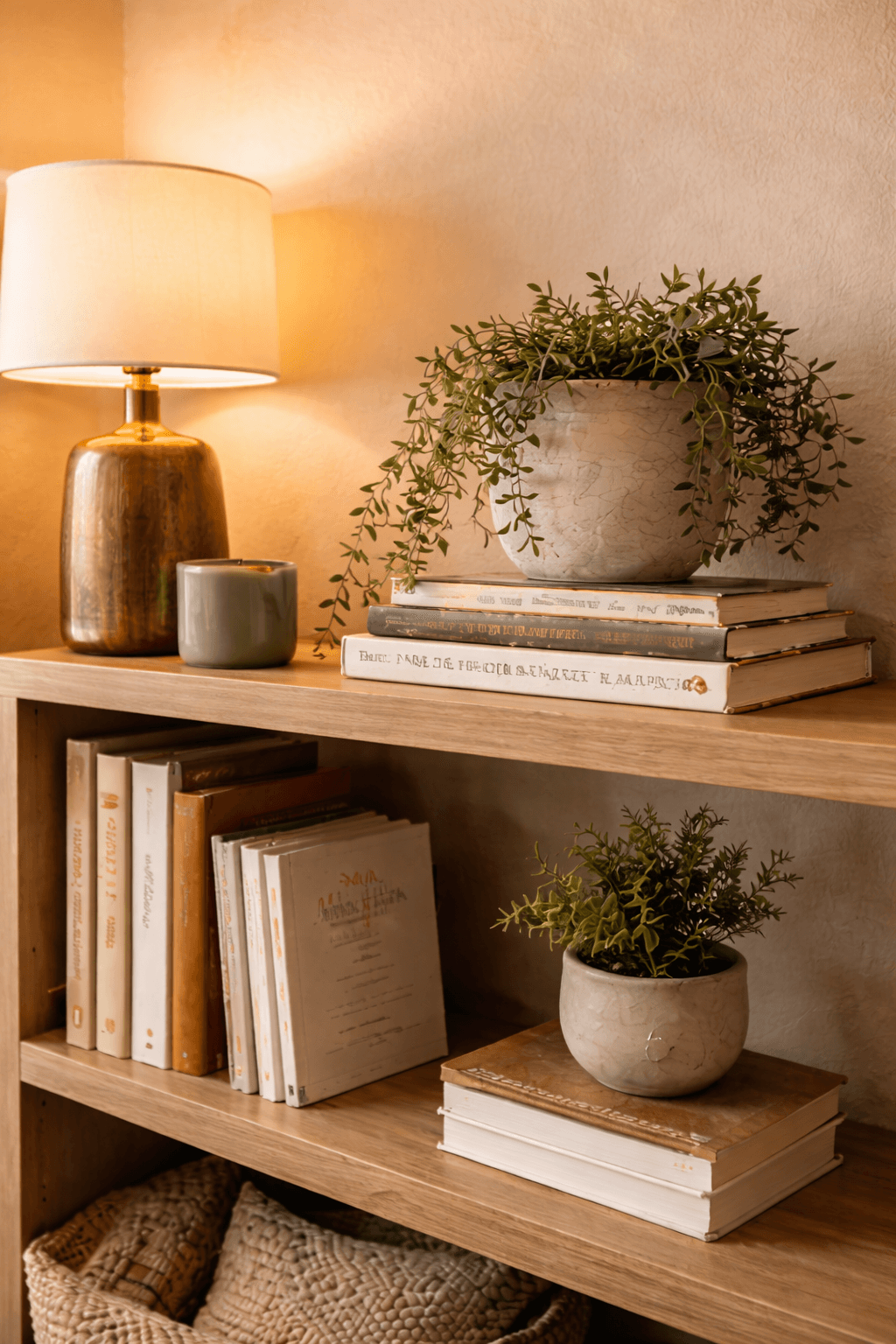Books and plant corner
